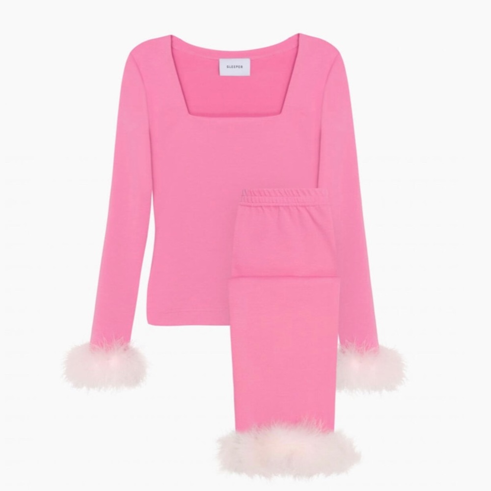 Sleeper: The Weekend Chic Set with Leggings in Pink NWT